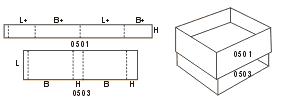 Схема сбора коробки FEFCO05xx код 0507