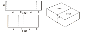 Схема сбора коробки FEFCO05xx код 0508