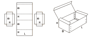 Схема сбора коробки FEFCO06xx код 0608