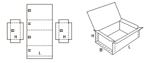Схема сбора коробки FEFCO06xx код 0610