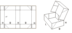 Схема сбора коробки FEFCO07xx код 0759