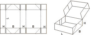 Схема сбора коробки FEFCO07xx код 0760