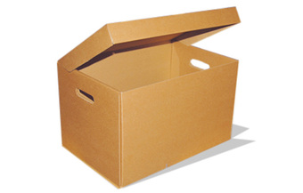 Коробка для переезда архивная с ручками и откидной крышкой
