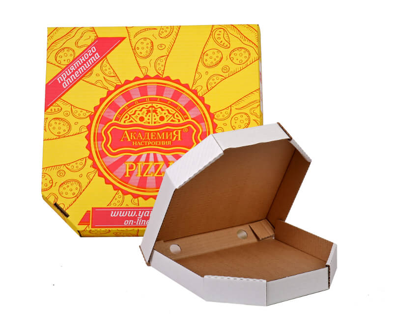 Фото Коробки под Пиццу с Печатью и Логотипом образец 1